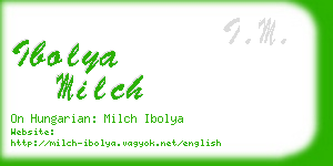 ibolya milch business card